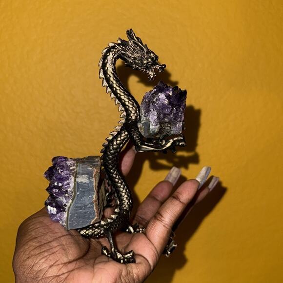 Pewter Grey Dragon holder of Crystal Spheres (Not Included - but for sale)🌹🌹 - Picture 8 of 8